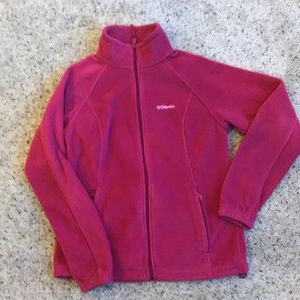 Columbia Fleece Zip-up Jacket- Magenta